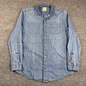 Thereabouts‎ Shirt Boys XL 18-20 Denim Button Up Long Sleeve Light Wash Blue